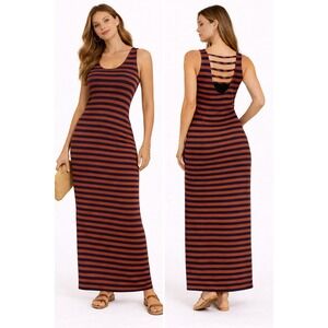Jella couture Maxi stripe dress size small